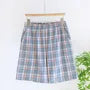 Elastic Waist Plaid Lounge Shorts