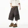 Mid Rise Plain Cargo Shorts