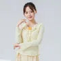 Long-Sleeve Crew Neck Plain Dance Top