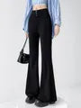 High Waist Plain Bootcut Sweatpants