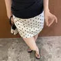 High Waist Polka Dot Mini Pencil Skirt