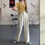High-Waist Wide-Leg Dress Pants