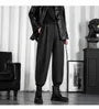 Mid Rise Plain Cropped Baggy Dress Pants