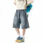 Drawstring Waist Washed Jorts