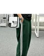 High Waist Striped Side Wide Leg Sweatpants