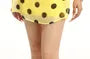 Low Rise Polka Dot Lace Trim Mini Pencil Skirt