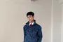 Collared Washed Panel Button Denim Jacket