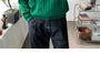Cable-Knit Plain Polo Sweater