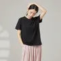 Short-Sleeve Crew Neck Plain Dance T-Shirt