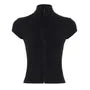 Cap Sleeve Plain Corset Crop Top