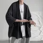 3/4-Sleeve Open Front Kimono Jacket