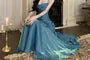 Spaghetti Strap Plain Asymmetrical Ruched Tiered Maxi A-Line Dress