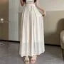 High Rise Plain Cropped Wide Leg Pants