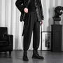 Mid Rise Plain Cropped Baggy Dress Pants