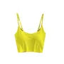 Scoop Neck Spaghetti Strap Plain Crop Cami Top