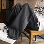 Drawstring-Waist Button-Hem Harem Pants