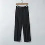 Mid Rise Plain Straight Leg Dress Pants