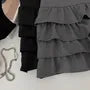 High Waist Plain Mini A-Line Layered Skirt