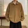 Long-Sleeve Plain Polo-Neck Sweater