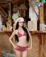 Set: Striped Bikini Top + Bottom