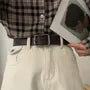 Unisex Faux-Leather Belt