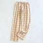 Couple Matching Drawstring Waist Plaid Lounge Pants (Various Designs)
