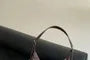 Set: Plain Faux Leather Shoulder Bag + Bag Charm