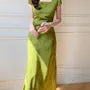 Short-Sleeve Square Neck Jacquard Midi Sheath Dress