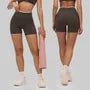 High Waist Two-Tone Biker Shorts