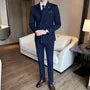 Set: Plain Double-Breasted Blazer + Dress Pants