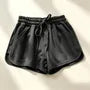 High Waist Plain Wide-Leg Shorts