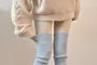 Plain Knit Over-The-Knee Leg Warmers