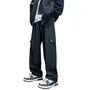 Drawstring Waist Plain Fleece-Lined Loose Fit Cargo Pants