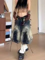 Mid Rise Washed Wide Leg Jorts