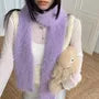 Plain Faux Fur Narrow Scarf