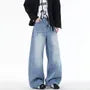 Mid Rise Washed Wide Leg Jeans