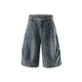 Washed Denim Jorts