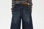Mid Waist Washed Barrel Wide Leg Jeans (Various Designs)