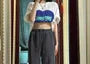 High-Waist Drawstring Plain Straight-Leg Pants
