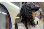 Striped Baseball Cap with Headkerchief