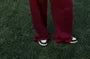 Low Waist Plain Straight-Fit Wide-Leg Sweatpants