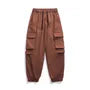 Mid Rise Plain Cargo Pants