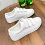 Adhesive Strap Faux Leather Sneakers