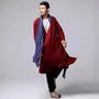 Plain Tie Waist Asymmetrical Long Light Jacket