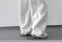 High Rise Plain Barrel Leg Baggy Sweatpants