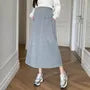 Maternity High Waist Plain Maxi A-Line Skirt
