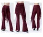 High Waist Plain Overlay Flared Dance Pants