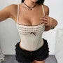 Lace Panel Crop Corset Top