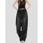 Couple Matching Mid Waist Washed Baggy Jeans