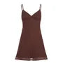 Spaghetti Strap V-Neck Polka Dot Mini A-Line Dress